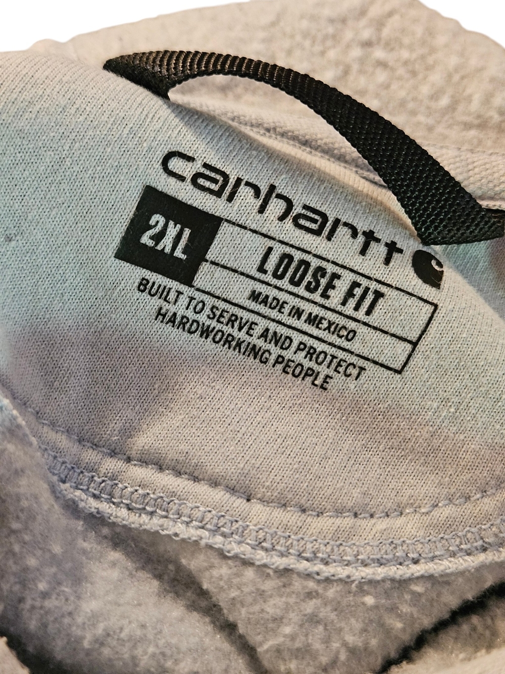 Carhartt Light Blue/Gray Classic Pullover Hoodie Sz 2XL Loose Fit - Picture 3 of 5